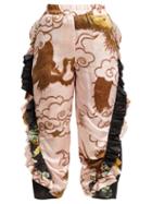 Matchesfashion.com By Walid - Sissy Antique Silk Trousers - Womens - Pink Multi