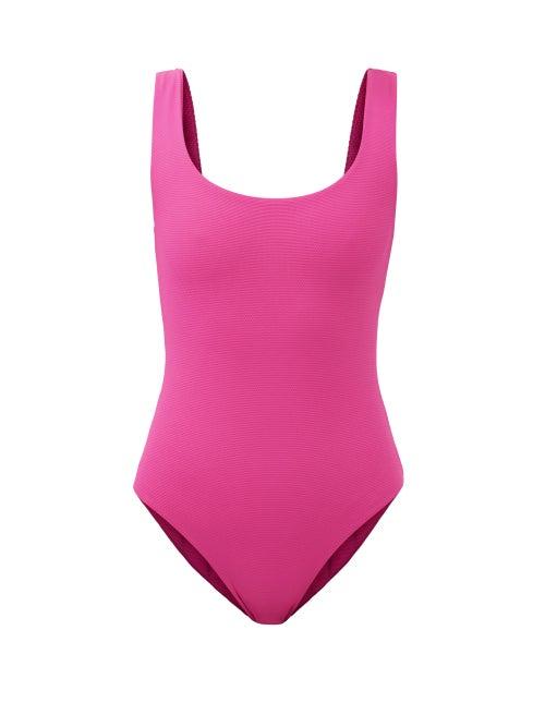 Cossie + Co - Poppy Scoop-neck Swimsuit - Womens - Fuschia
