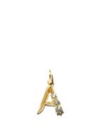 Matchesfashion.com Jade Trau - Diamond & 18kt Gold Initial Charm (a-m) - Womens - Yellow Gold