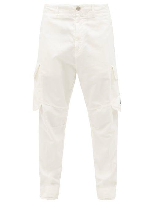 Stone Island Shadow Project - Cotton-blend Canvas Cargo Trousers - Mens - White