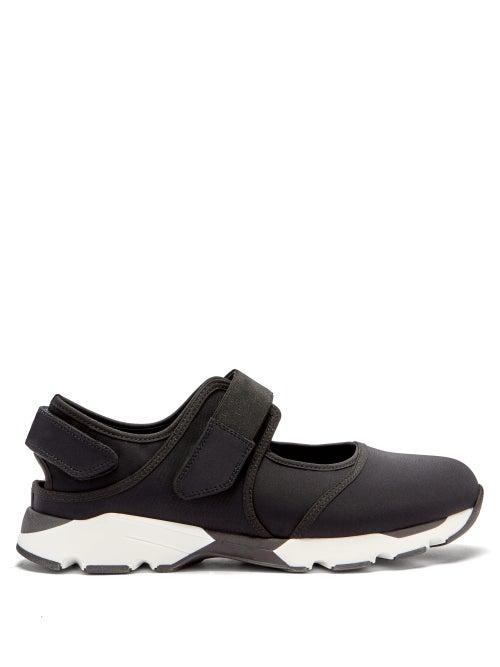 Matchesfashion.com Marni - Velcro-strap Cotton-blend Neoprene Trainers - Mens - Black