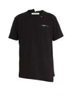 Off-white Script Graphic Spliced Cotton T-shirt