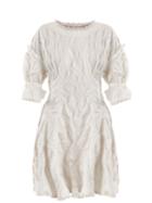 Jonathan Simkhai Lace-trimmed Smocked Gingham-jacquard Dress
