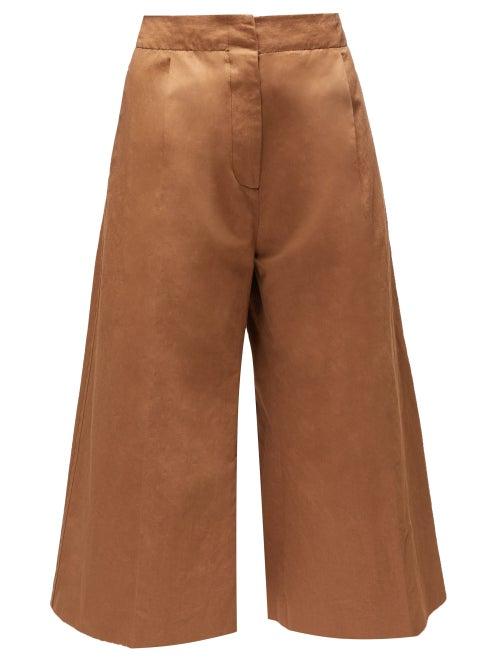 Matchesfashion.com Marni - High-rise Cropped Trousers - Womens - Brown