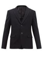 Matchesfashion.com Prada - Single Breasted Virgin Wool Blazer - Mens - Black
