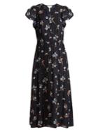 Rebecca Taylor Natalie Floral-print Crinkled-silk Dress