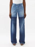 Peter Do - Two-tone High-rise Organic-denim Jeans - Womens - Blue Multi
