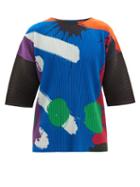 Matchesfashion.com Homme Pliss Issey Miyake - Brushstroke-print Pliss-pleated T-shirt - Mens - Multi
