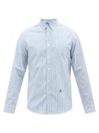 Isabel Marant - Jason Striped Cotton-poplin Shirt - Mens - Blue White