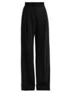Matchesfashion.com See By Chlo - High Rise Tailored Crepe Trousers - Womens - Black