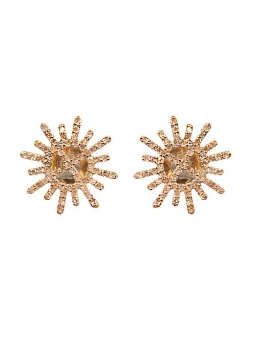 Jade Jagger Diamond & Yellow-gold Star And Garter Earrings