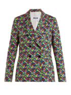 Msgm Floral-print Cotton-twill Blazer