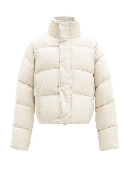 Matchesfashion.com Balenciaga - Logo-embroidered Quilted Shell Jacket - Womens - White