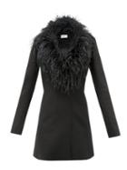 Ladies Rtw 16arlington - Feather-trimmed Crepe Mini Dress - Womens - Black