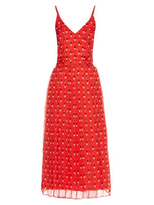 Christopher Kane Love Heart-print Silk-chiffon Dress