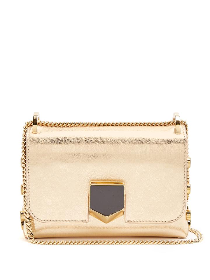 Jimmy Choo Lockett Mini Etched-leather Cross-body Bag