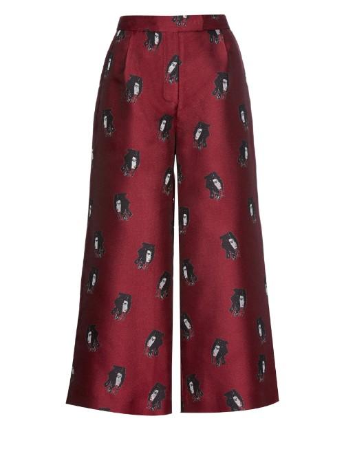 Osman Lori Pocahontas-brocade Wide-leg Trousers