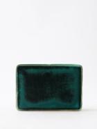 Hunting Season - Velvet Box Clutch - Womens - Dark Green