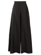The Row Elle High-rise Wide-leg Poplin Trousers