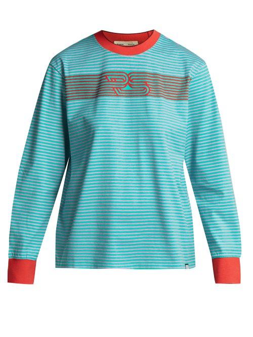 Matchesfashion.com Pswl - Graphic Print Long Sleeved T Shirt - Womens - Red Multi
