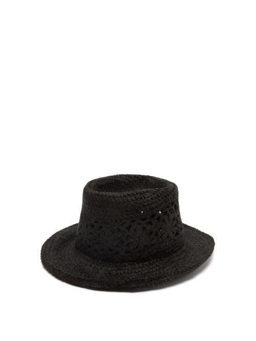 Matchesfashion.com Reinhard Plank Hats - Contandino Crochet Cotton-chenille Hat - Womens - Black