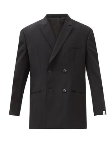 Winnie New York - Double-breasted Wool-twill Suit Jacket - Mens - Black