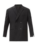 Winnie New York - Double-breasted Wool-twill Suit Jacket - Mens - Black