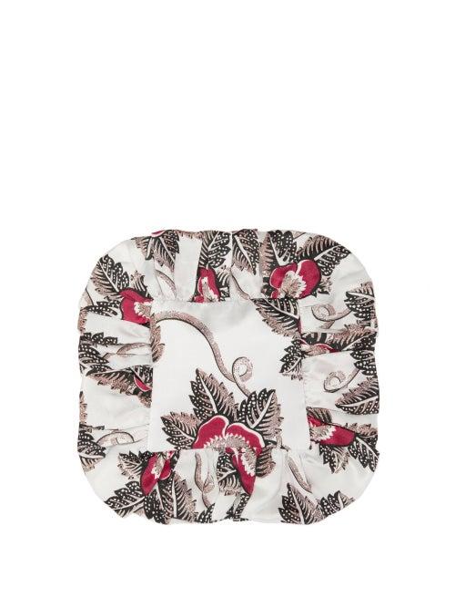 The Vampire's Wife - Lavender-scented Silk Pouch - Womens - White Print