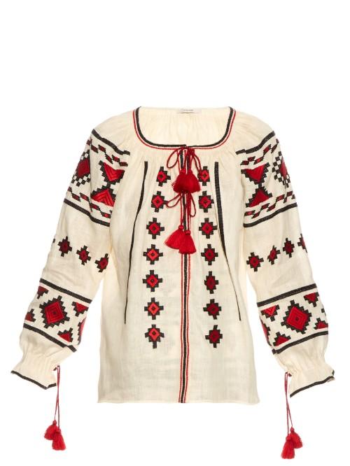Vita Kin Croatia Embroidered Linen Blouse