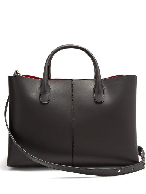 Matchesfashion.com Mansur Gavriel - Red Lined Folded Leather Bag - Womens - Black