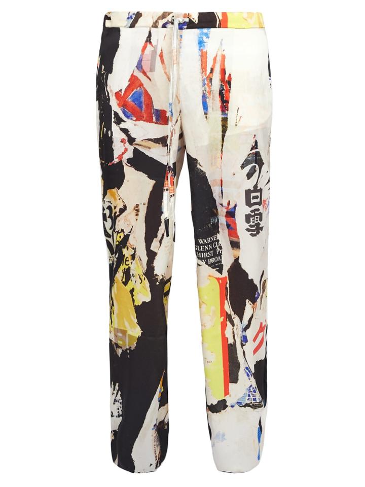 Marques'almeida Wide-leg Printed Satin Trousers