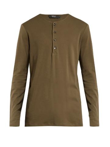 Helbers Long-sleeved Cotton-jersey Henley Top