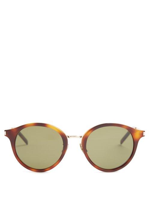 Matchesfashion.com Saint Laurent - Round Frame Sunglasses - Womens - Tortoiseshell