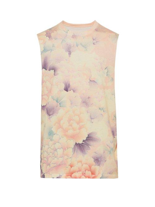 Matchesfashion.com Maison Margiela - Floral Print Cotton Tank Top - Mens - Multi