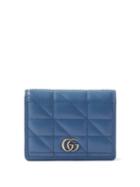 Gucci - Gg Marmont 2.0 Quilted-leather Cardholder - Womens - Blue
