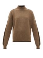 Matchesfashion.com Phipps - Velocity Logo Intarsia Yak Sweater - Womens - Brown