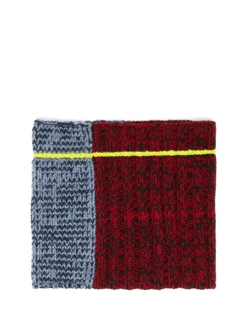 Matchesfashion.com Colville - Panelled Knitted Wool Snood - Womens - Multi
