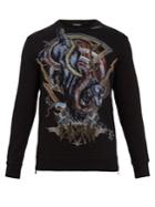 Balmain Panther And Snake-print Cotton-jersey Sweatshirt
