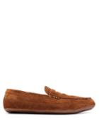 Matchesfashion.com Grenson - Sly Suede Penny Slippers - Mens - Brown