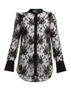 Matchesfashion.com Alexander Mcqueen - Sarabande Lace Blouse - Womens - Black