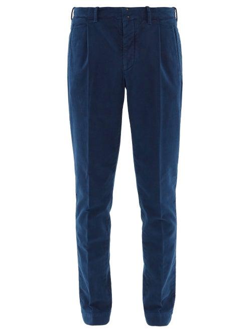 Matchesfashion.com Incotex - Tailored Slim Leg Trousers - Mens - Blue