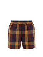 Matchesfashion.com Ditions M.r - Elasticated-waist Tartan Shorts - Mens - Beige Multi