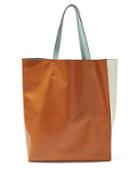 Matchesfashion.com Marni - Large Museum Colour Block Tote - Womens - Tan White