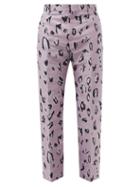 Charles Jeffrey Loverboy - They Them Animal-print Suit Trousers - Mens - Pink Multi