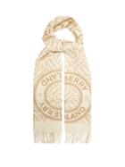 Matchesfashion.com Burberry - Logo And Check Print Cashmere Scarf - Womens - White Multi