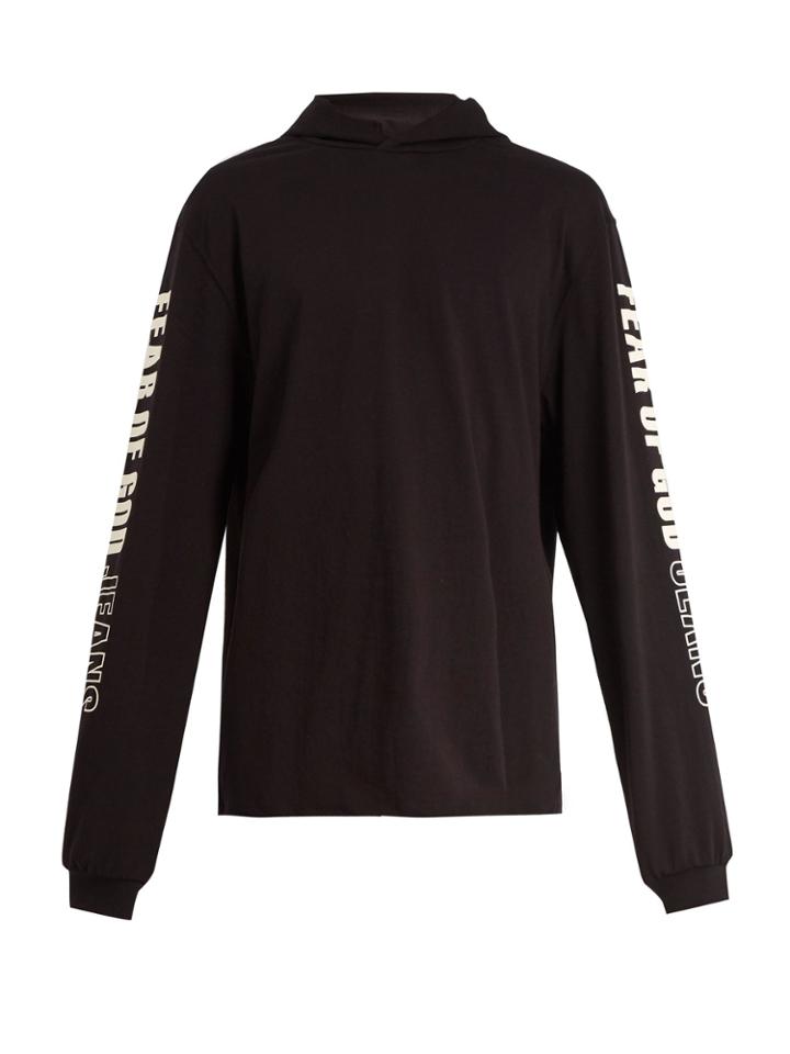Fear Of God Logo-printed Hooded Cotton Sweatshirt