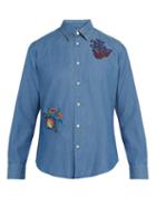 Matchesfashion.com Paul Smith - Dreamer Cotton Blend Shirt - Mens - Blue Multi