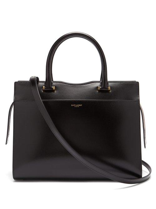 Matchesfashion.com Saint Laurent - Uptown Leather Tote - Womens - Black