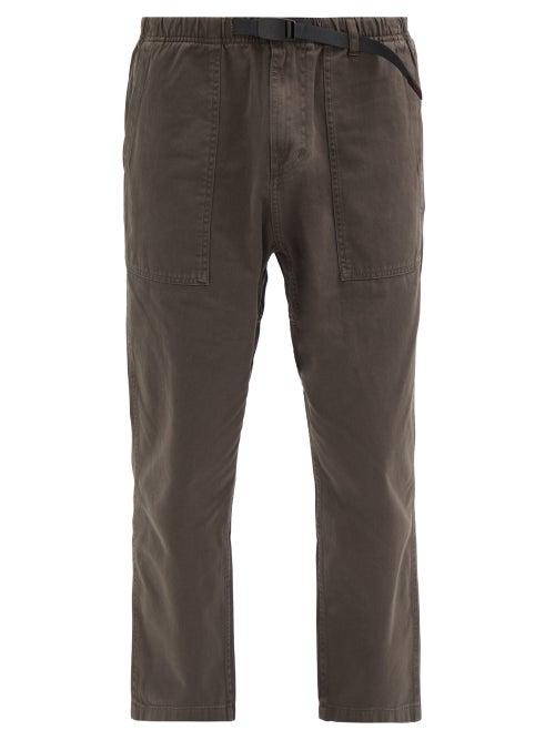 Matchesfashion.com Gramicci - Patch-pocket Cotton-twill Trousers - Mens - Dark Brown