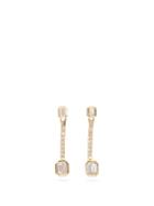 Matchesfashion.com Shay - Baguette Punch Diamond & 18kt Gold Drop Earrings - Womens - Yellow Gold